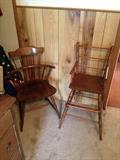 2 nice old solid chairs