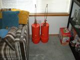 70's orange lamps