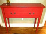 Red pine side table L.40" x H. 34" x D.12"
