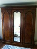 Mahogany Armoire with Burl Inset and Door, c.1870