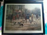 Series of 3 Hunt Prints: "The Meet", "The Brush", "Digging Him Out" c. 1909