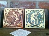 Moravian Pottery, 4 Season Tiles, 2007-2010, Bucks County