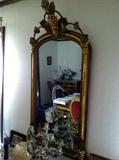 Gold Mirror with Grape and Grapevine Decoration