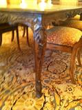 Dining Room Set: 2 Arm Chairs, 6 Side Chairs, 2 Leaves and Pads, Mint Condition