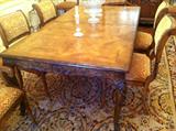 Dining Room Set: 2 Arm Chairs, 6 Side Chairs, 2 Leaves and Pads, Mint Condition