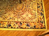 Gold and Brown Needlepoint Rug, 10' x 14'