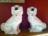 Pair of Staffordshire Dogs, White, c.1860