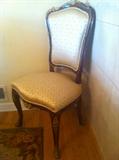 10 Rosewood Side and 2 Arm Chairs, Gilt Bronze Feet