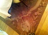 Needlepoint Rug - Green, Cream, Brown Floral (8' x 10')