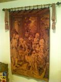 20th Century Machine Made Tapestry with Hardware
