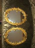 Pair of Carved Gilt Mirrors