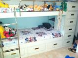 Bunk Beds White Laminate with matching Desk and Dressers