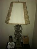 Pair of Brass Lamps with CrystalDrops