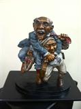 Bragg Sculpture, 18"W x 15" H, 158/275, Renalnsanoe 1988, "Lawyers Fighting"