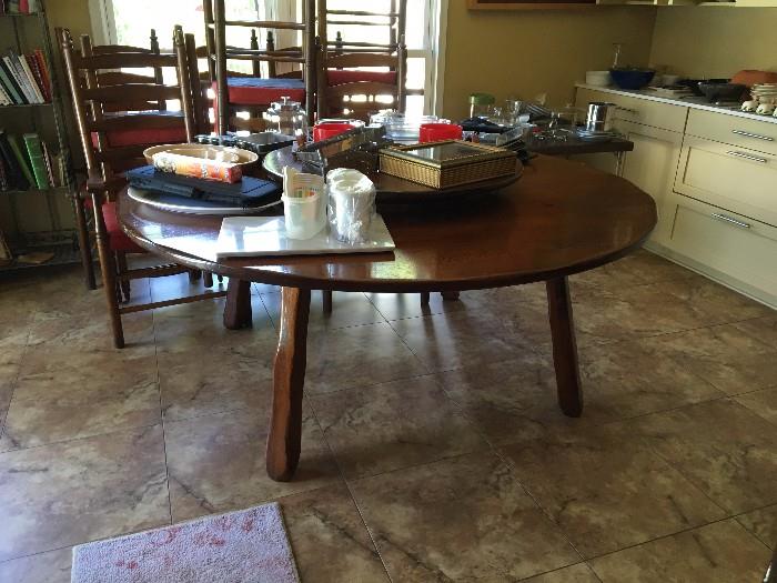 W. R. Dallas dining table with lazy susan