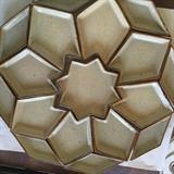 Bird's eye view of set of 17 interlocking serving dishes! From Mexico!