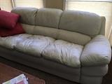 Very white leather sofa