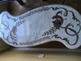 Coffee table with etched design