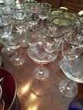 Mid-century crystal goblets