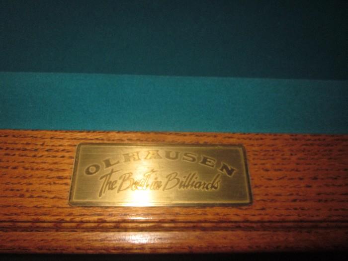 Olhausen Billiards table