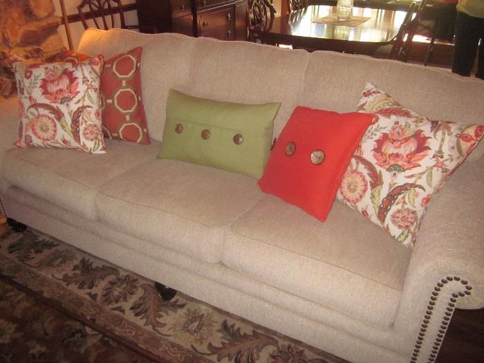 Sofa, matching chairs and ottoman