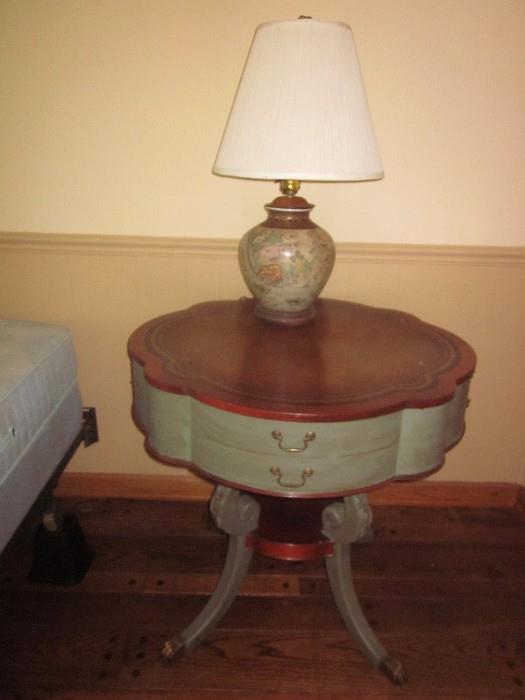 table, lamp