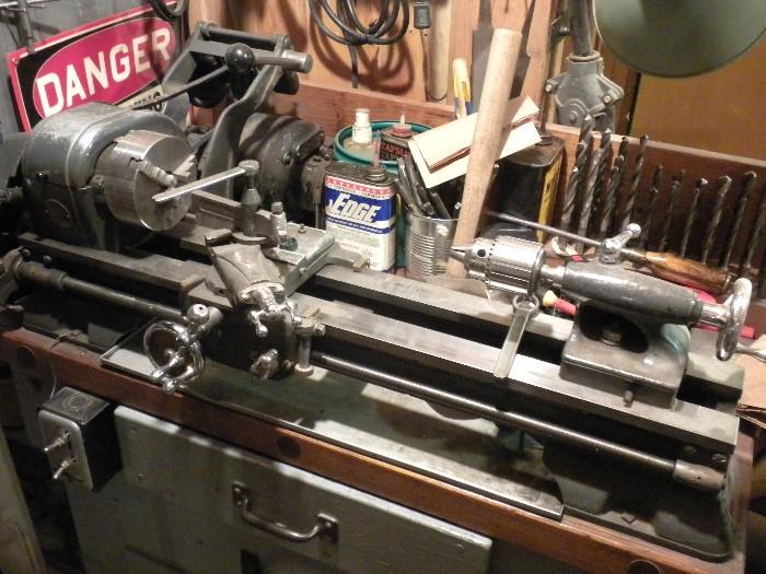 ATLAS LATHE AND ALL THE ATTACHMENTS