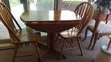Drop leaf table with 2 chairs