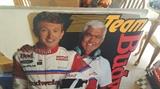 Bill Elliot and Junior Johnson, cardboard, stand up. It has been boxed, and never stood up. 2 of these are available