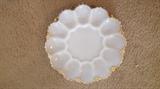 Anchor Hocking, white, milk glass, egg tray