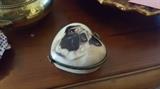 Pug, heart shaped, trinket box