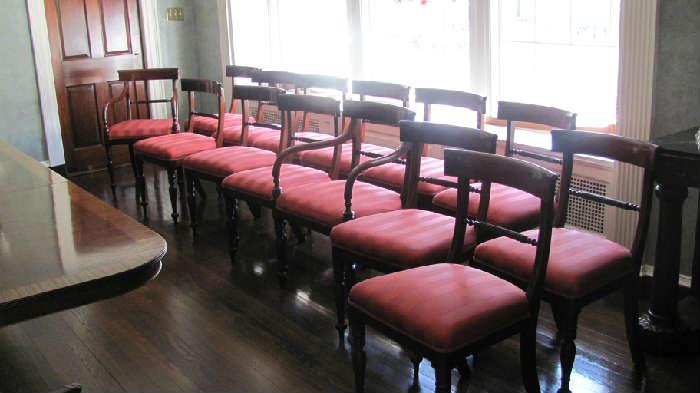 Large set of Dining chairs in pristine condition 
