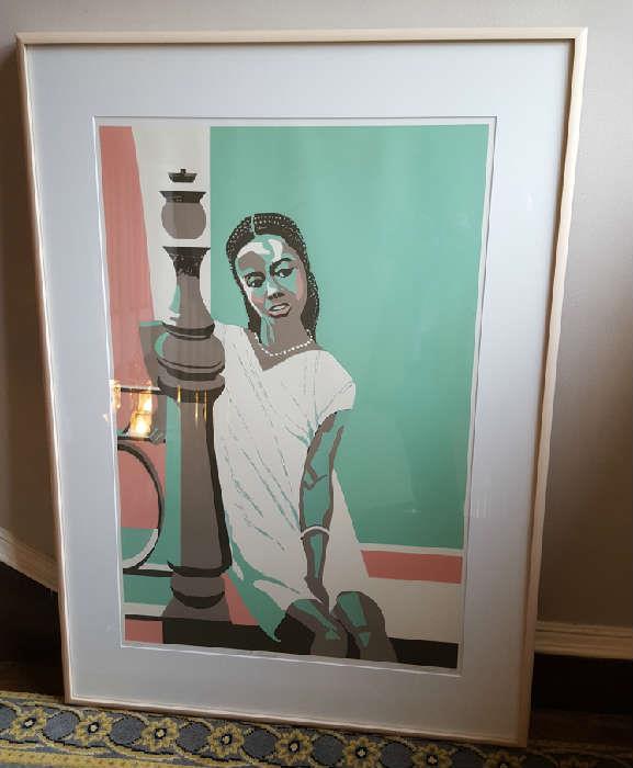 Ernest Crichlow. Signed and Titled "Street Princess". Other signed original prints as well.