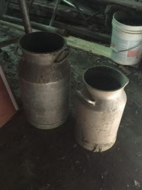 Vintage milk pails