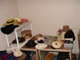 Vintage hats, gloves, and stockings.