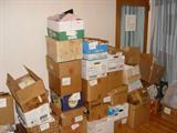 Boxes Vintage Fabrics, wools, silks, cottons, more!