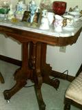 Several pieces of Eastlake furniture.
