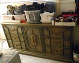 Long dresser has matching mirror