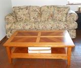 Floral sofa and coffee table