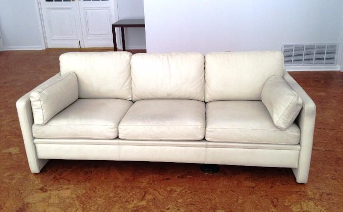 Leather sofa by Ikea