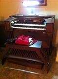 Vintage Organ with specialized bench to work organ pedals