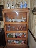oak barrister book case, Lenox, collectibles