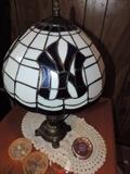 stained glass NY Yankees lamp