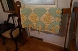 quilt rack and quilt