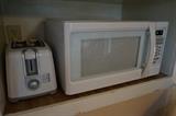 microwave and toaster