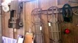 old sleds and peddle car rough shape