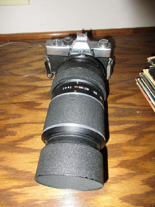 Vintage Minolta Camera with Lense