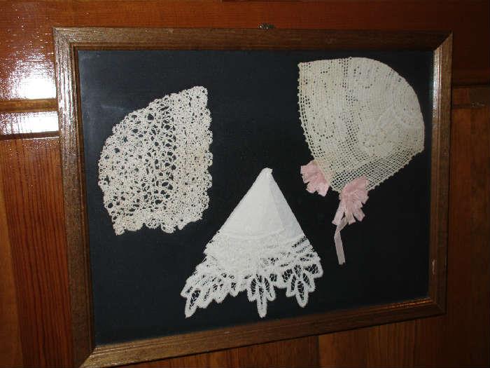 Framed Antique Lace Items