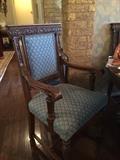 One in a set of six antique chairs