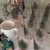English Spode "Christmas Tree" glasses